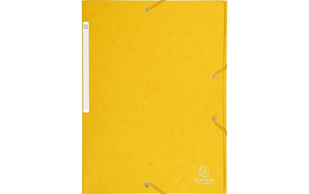 Exacompta Portfolio à ruban élastique Maxi A4 Jaune