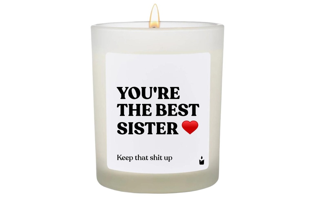 ChattyCandles Bougie parfumée You're the best sister 6.7 x 8 cm