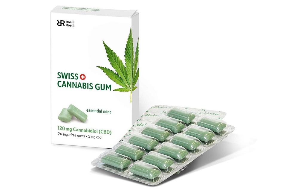 Roelli Roelli Chewing-gum Swiss Cannabis Gum 24 pièces