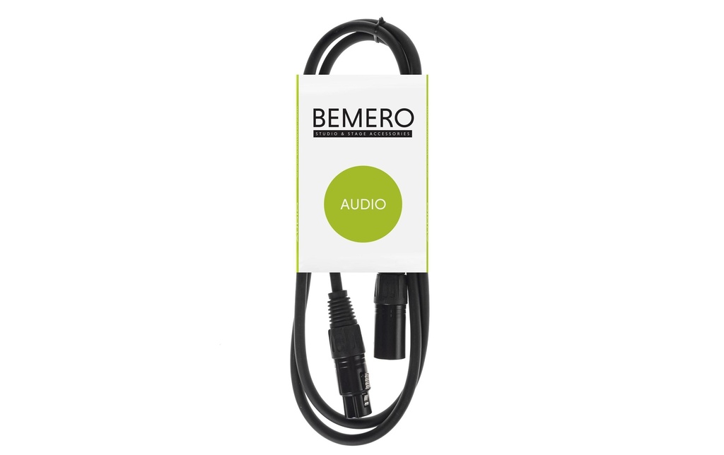 Bemero Câble XLR XLRf XLRm symmetrisch 0.75 m, Noir