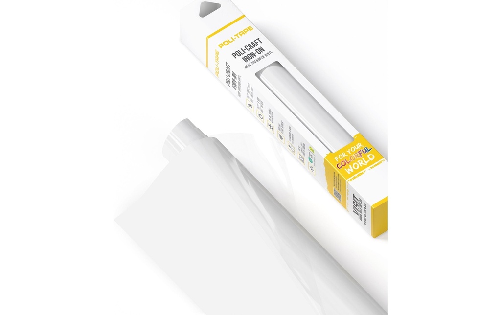 Poli-Tape Film thermocollant Poli-Flex turbo, 30.5 x 122 cm, blanc