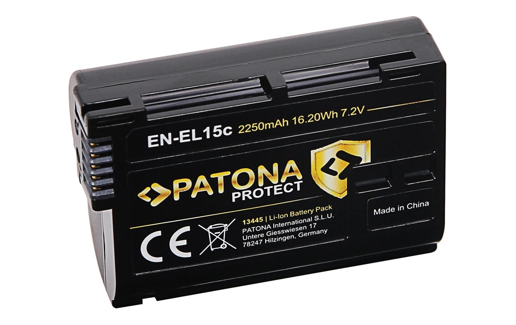 Patona Batterie pour Appareils photo numérique pour Nikon Z5, Z6, Z6II, Z7 et Z8D500