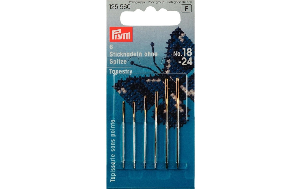 Prym Aiguille de broderie Nr. 18-24, sans dentelle, 6 Pièce/s