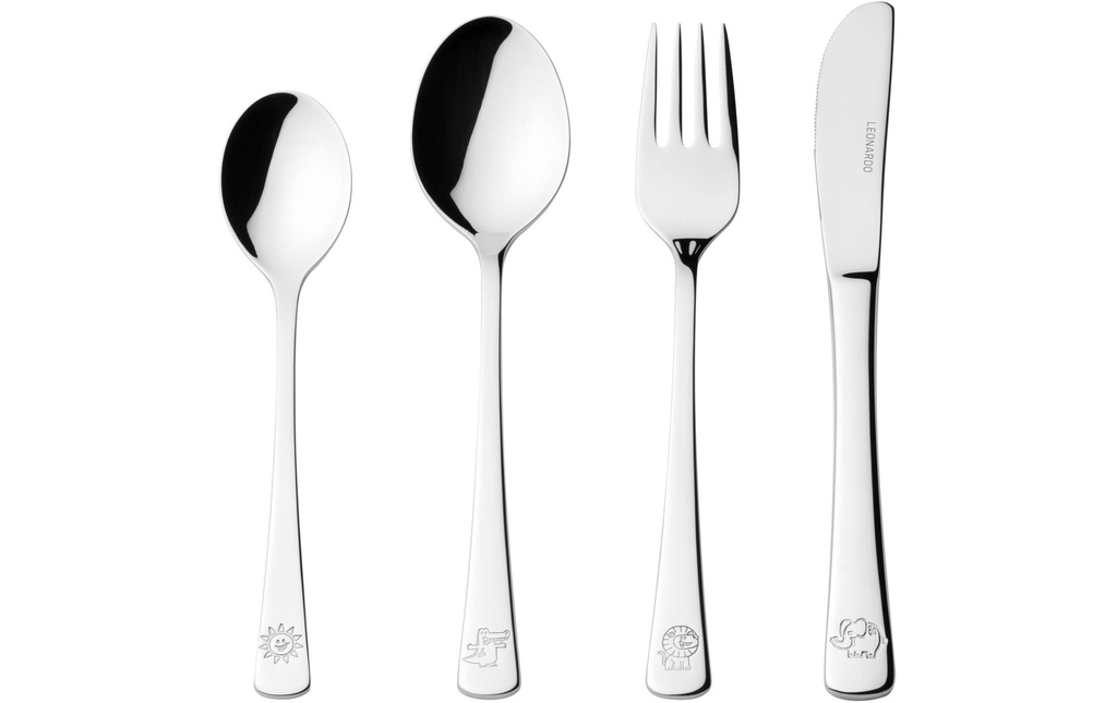 LEONARDO Set de couverts pour enfants Bambini 4 pièces