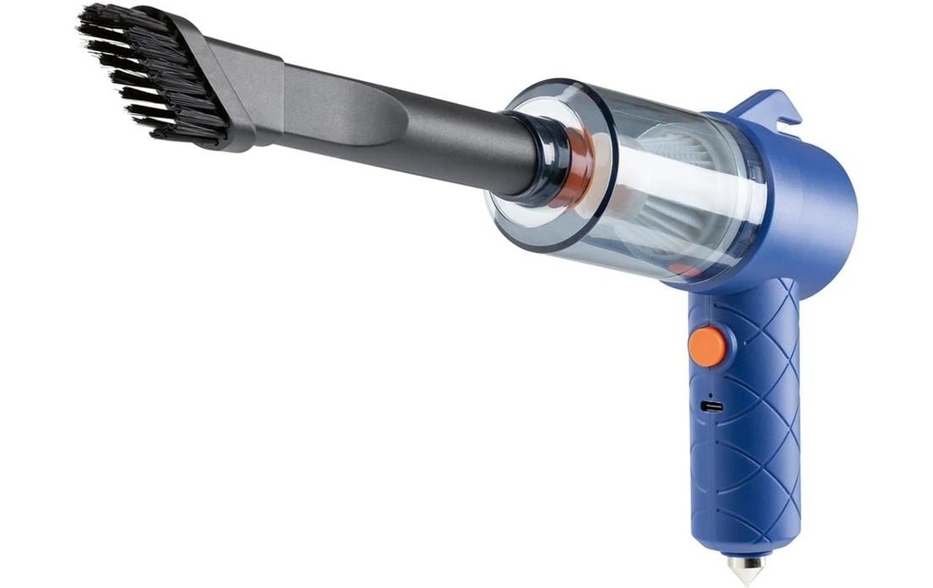 CLEANmaxx Aspirateur à main sans fil avec marteau de secours & coupe-ceinture 50 W, 5 V