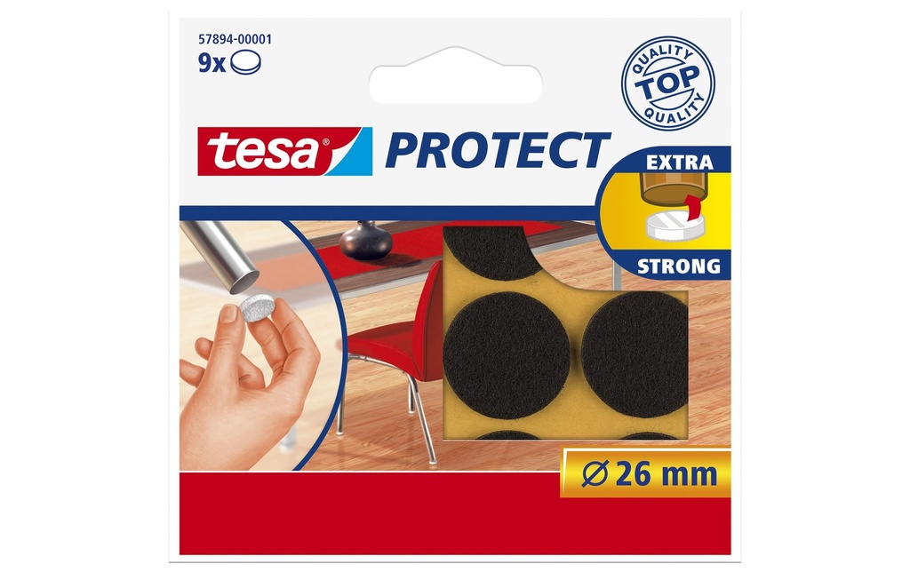 TESA Feutre protection brun 26mm (9 pces)