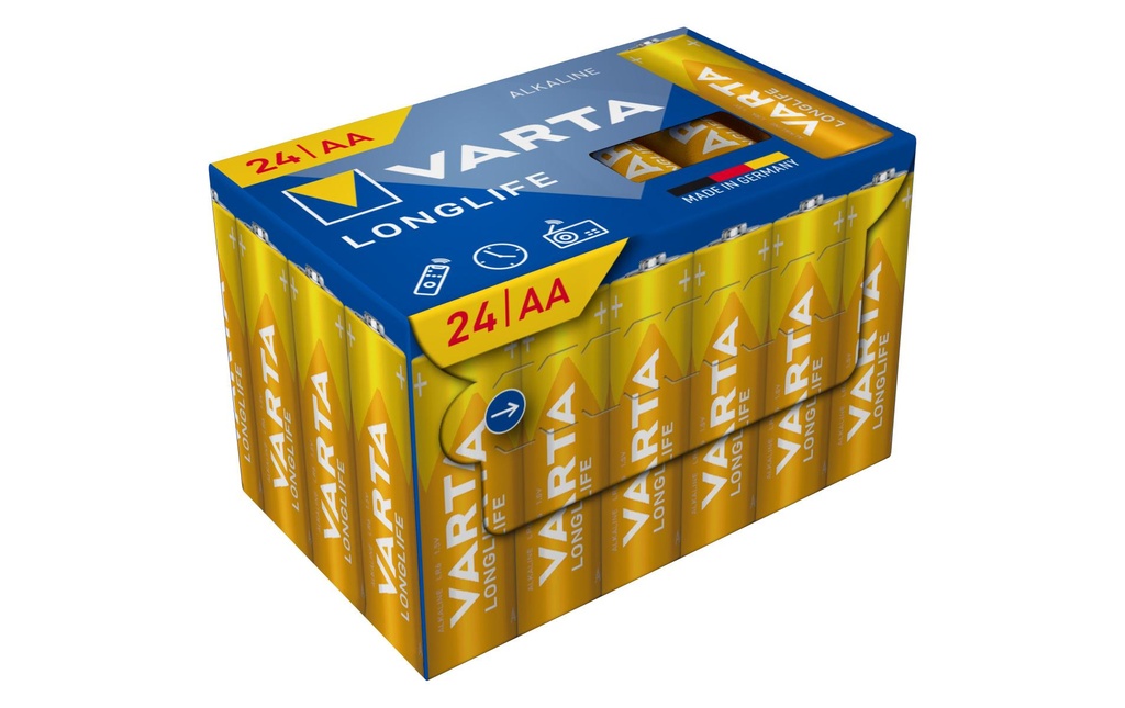 Varta Pile Longlife AA CUBE24 , 24 Pièce/s