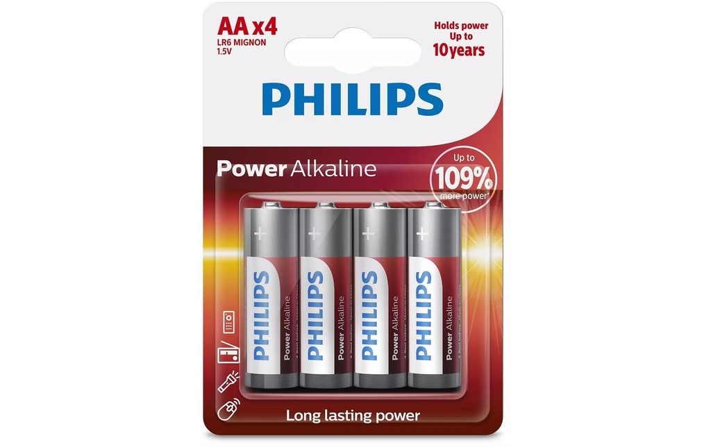 Philips Pile Power Alkaline AA , 4 Pièce/s