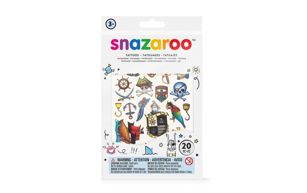 Snazaroo Accessoire Tatouages Pirates, 20 pièces