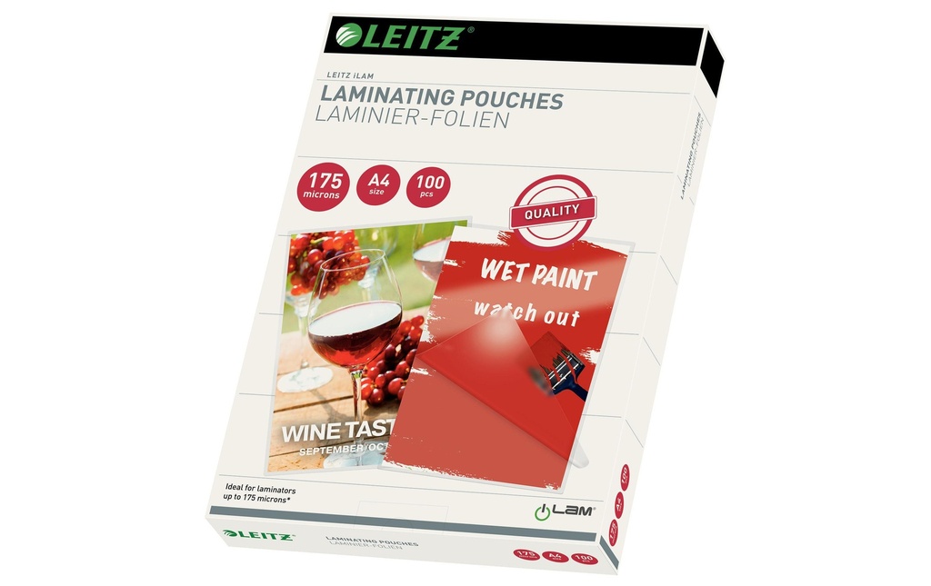 LEITZ Poches laminer A4 175 Micron (100 pces)
