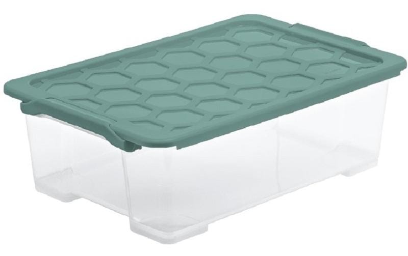 ROTHO Box SAFE 30L transparent/vert