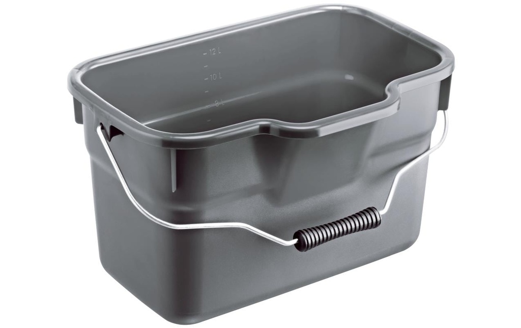 [649581161] ROTHO Seau BASIC quadr. 12l anthra. (12 pces)