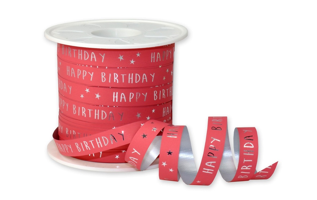 PRÄSENT Rub.cadeau BIRTHDAY 10mm coral (100 pces)
