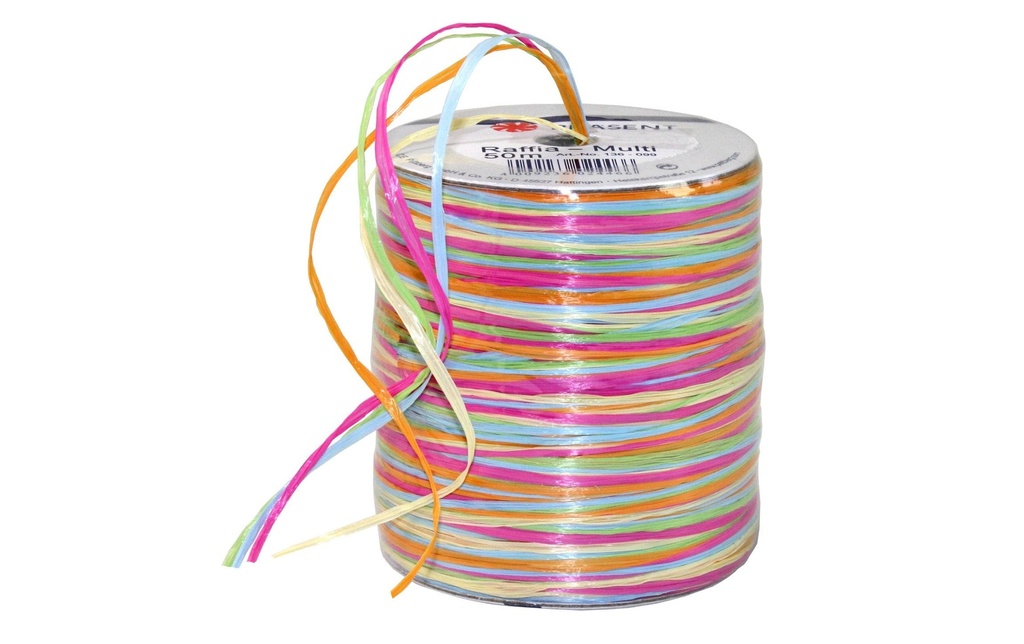 PRÄSENT Ruban cadeau MULTI-RAFFIA (50 pces)