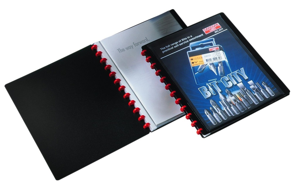 DURABLE Chemises de présentation Duralook Easy Plus A4 Noir/Transparent