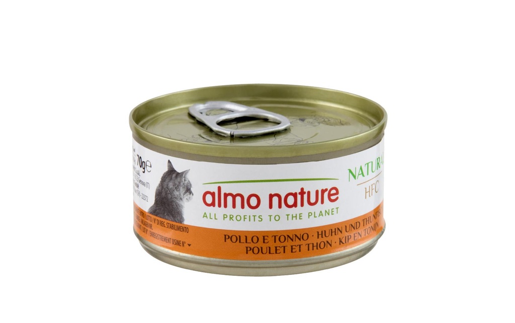 Almo Nature Alimentation humide HFC Natural Cat Poulet et thon 70 g