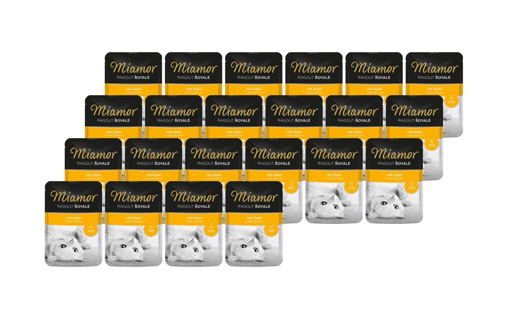 Miamor Alimentation humide Ragout Royale Poulet en gelée, 22 x 100 g