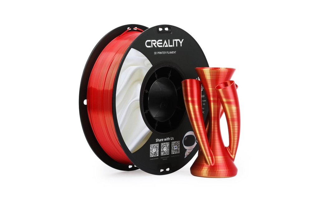 Creality Filament PLA Silk or/rouge, 1.75 mm, 1 kg