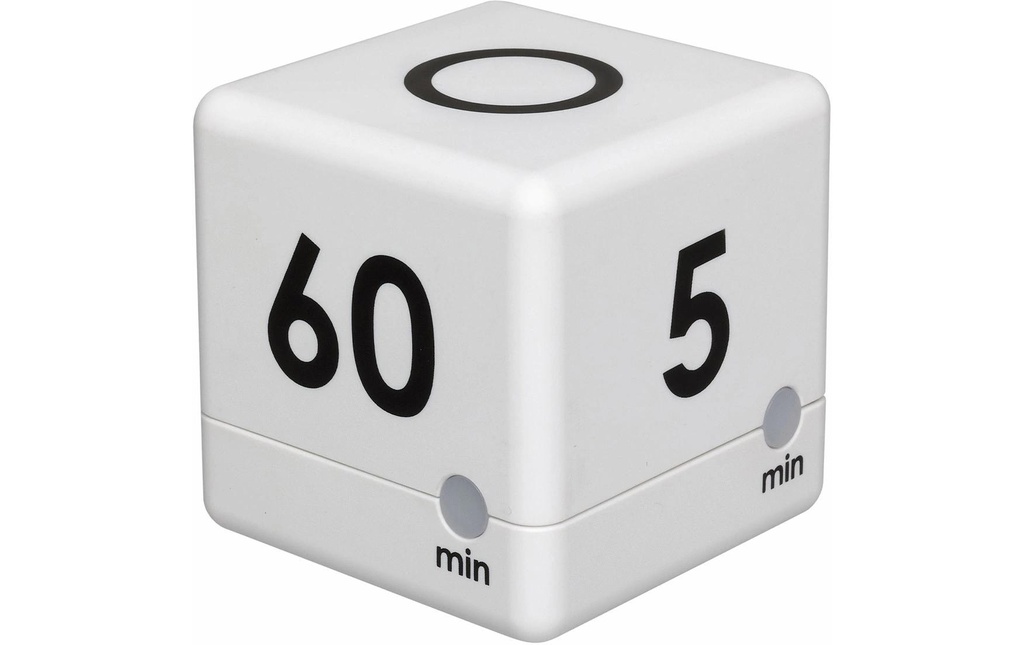 TFA Dostmann Minuteur de cuisine Cube Blanc