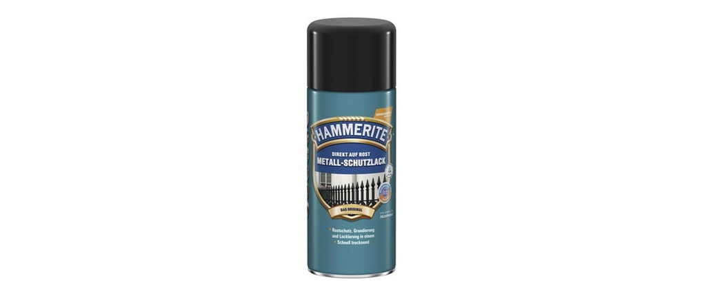 Hammerite Vernis de protection pour métal mat Noir, 400 ml