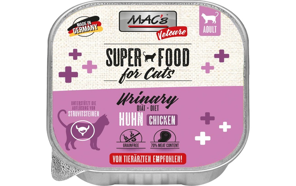 MAC's Vetcare Nourriture humide Cat Urinary poulet 100 g