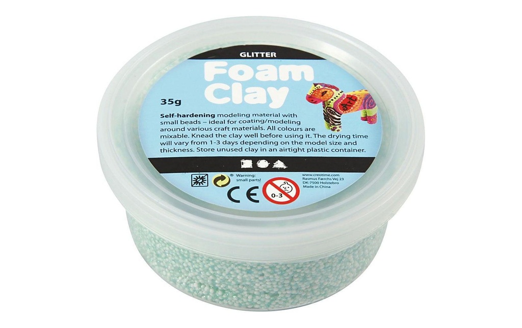 Creativ Company Matière à modeler Foam Clay 35 g Paillettes Vert clair