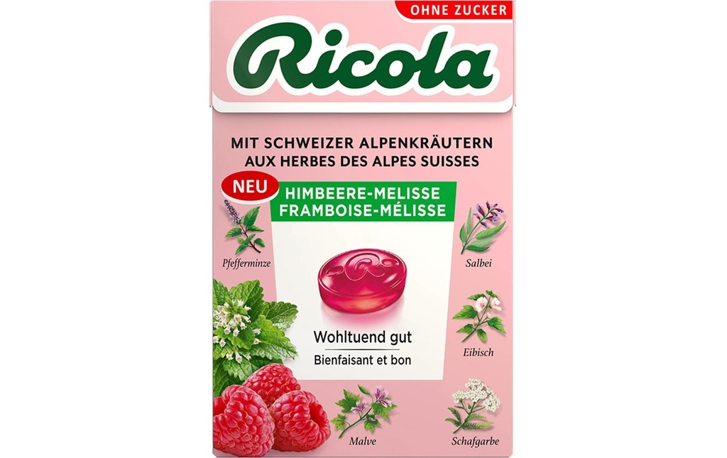 Ricola Bonbons Framboise-mélisse 50 g