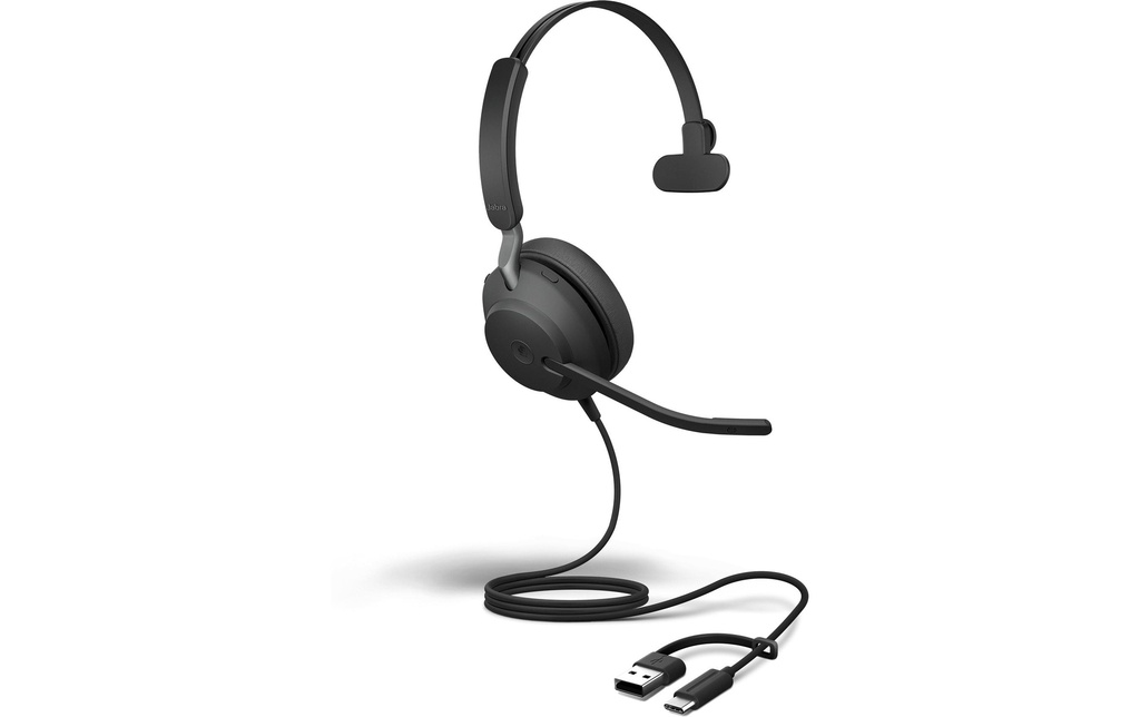 Jabra Casque avec micro Evolve2 40 SE Mono UC USB C/A