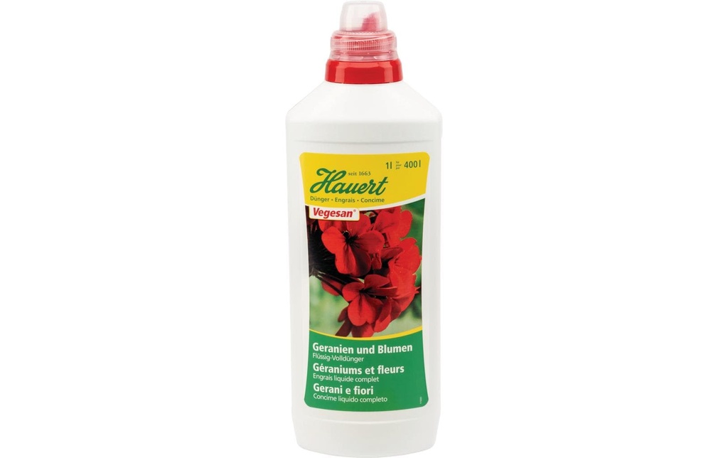 Hauert Engrais liquide Vegesan pour les fleurs, 1 l