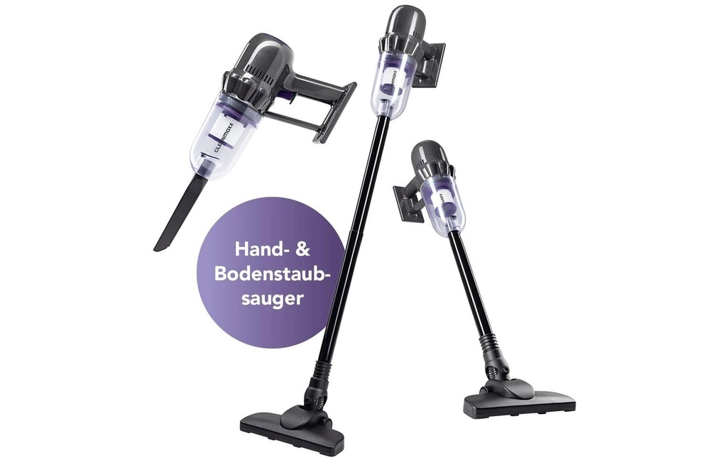 CLEANmaxx Aspirateur à main/manche sans fil 14.8 V, gris/violet