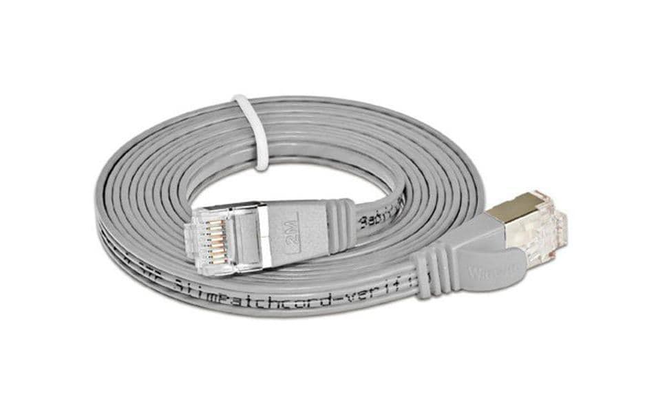 SLIM Câble patch slim RJ-45 - RJ-45, Cat 6, STP, 3 m, Gris