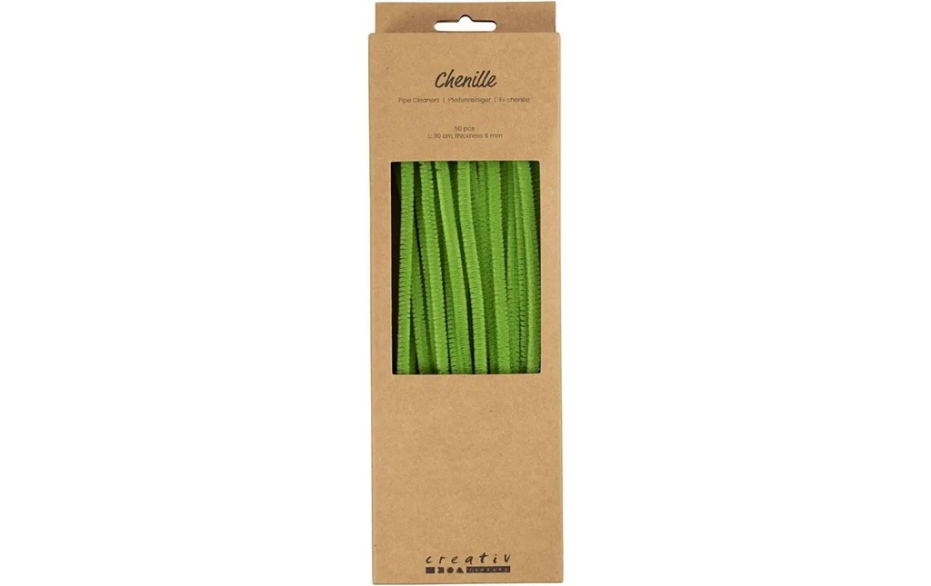 Creativ Company Fil-chenille 50 pièces, vert clair