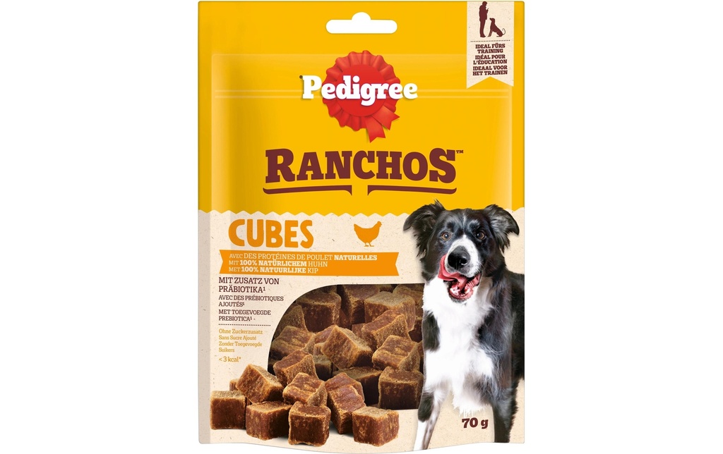 Pedigree Produit à mâcher  Ranchos Cubes au poulet 70 g