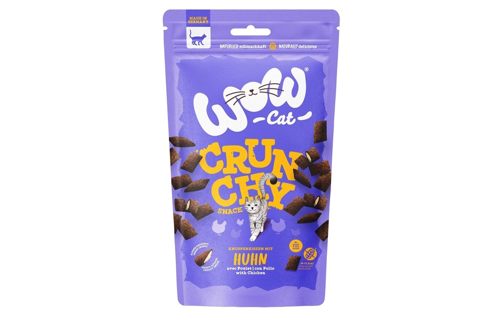 WOW Collation pour chat Crunchies au poulet, 60 g