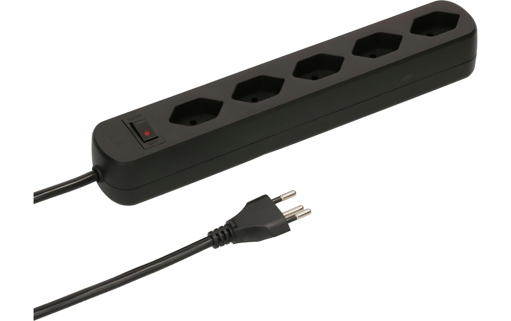 Max Hauri Bloc multiprises Basic-Line 5xT13, 1.5 mètres