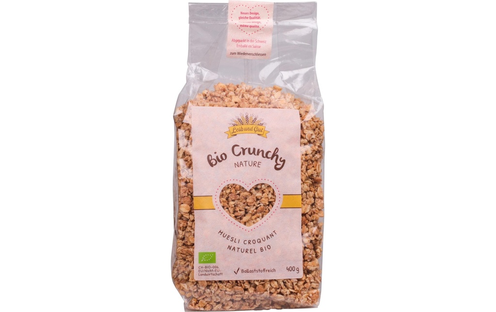 Leib und Gut Muesli Nature croquante biologique 400 g