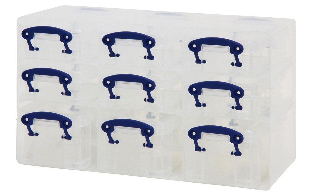 Really Useful Box Boîte à tiroirs 6 x 0.2 l, 3 x 0.3 l Transparent