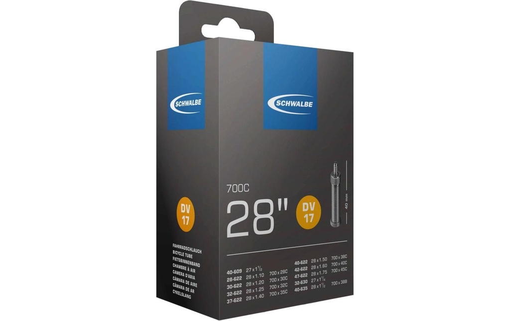 Schwalbe Chambre à air de vélo DV 17 Dunlop 27 /28