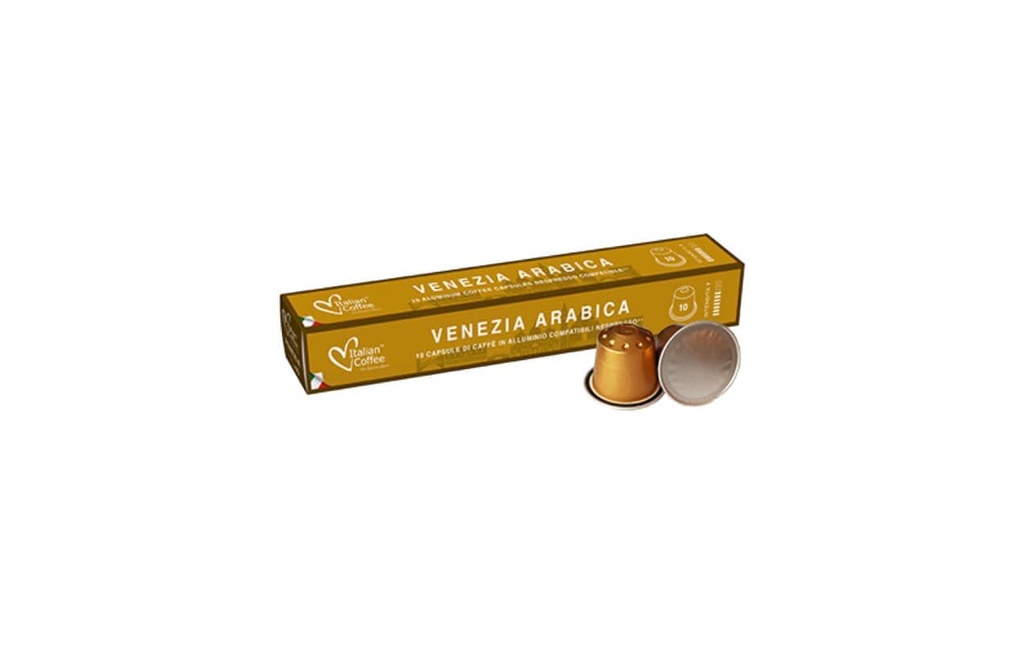 Italian Coffee Capsules de café Venezia Arabica 10 pièce