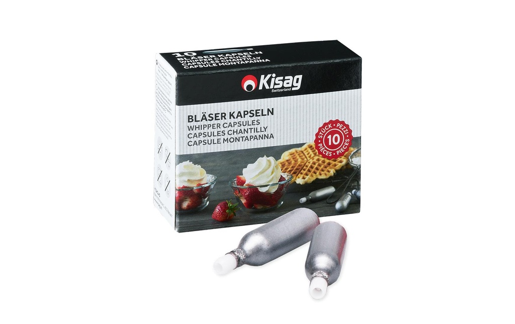 Kisag Capsules pour souffleurs de crème 10 pièces