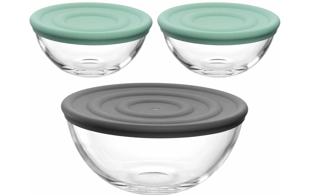 LEONARDO Coupe avec couvercle Cucuina 1x 3erSet, Anthracite/Menthe