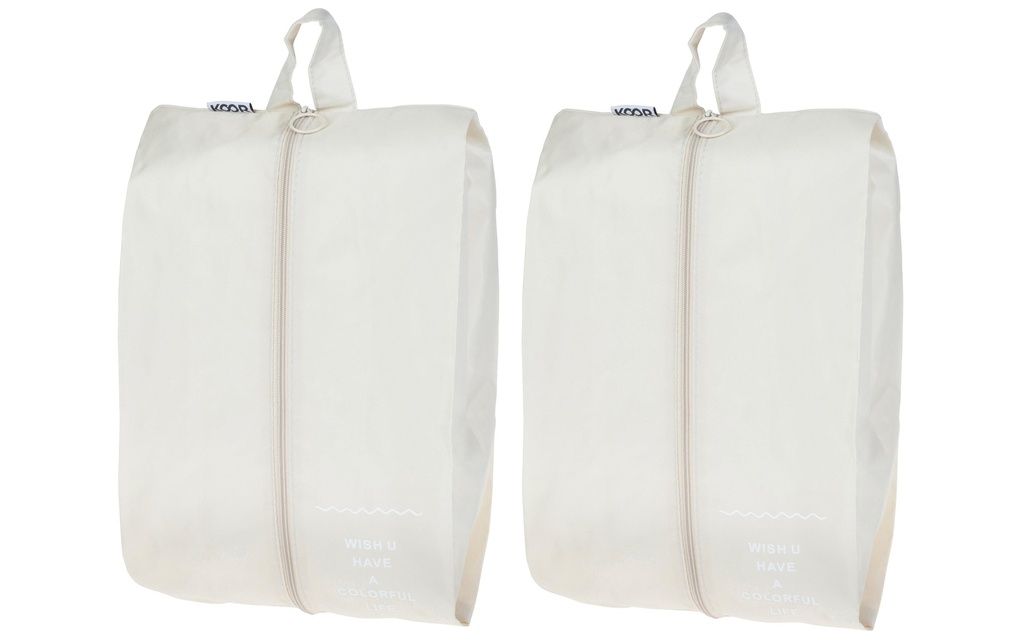 KOOR Sac à chaussures Reesa, paquet de 2, beige