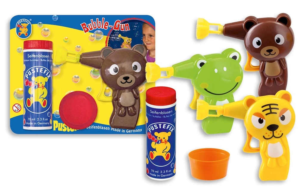 Pustefix Bubble-Gun Animaux assortis