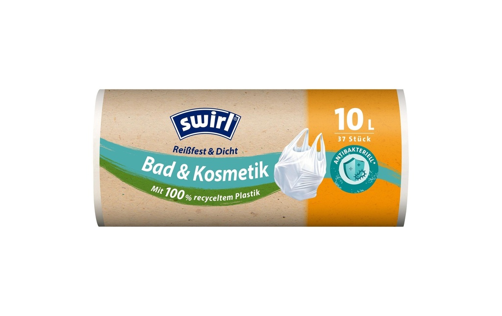 Swirl Sacs poubelle Bain & Cosmétique 10 l, 37 pièces