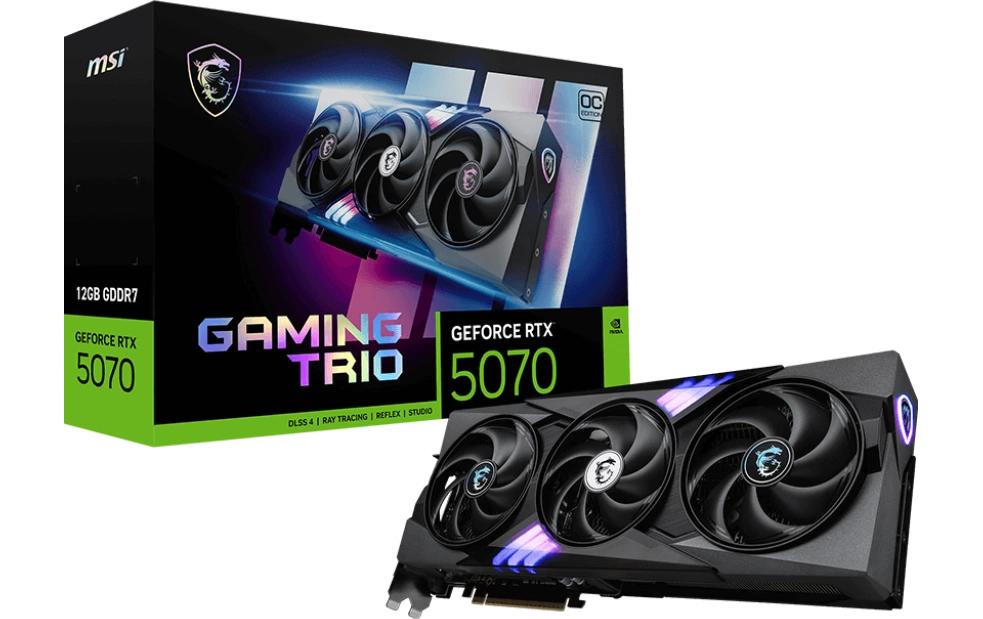 MSI Carte graphique GeForce RTX 5070 Gaming Trio OC 12 GB