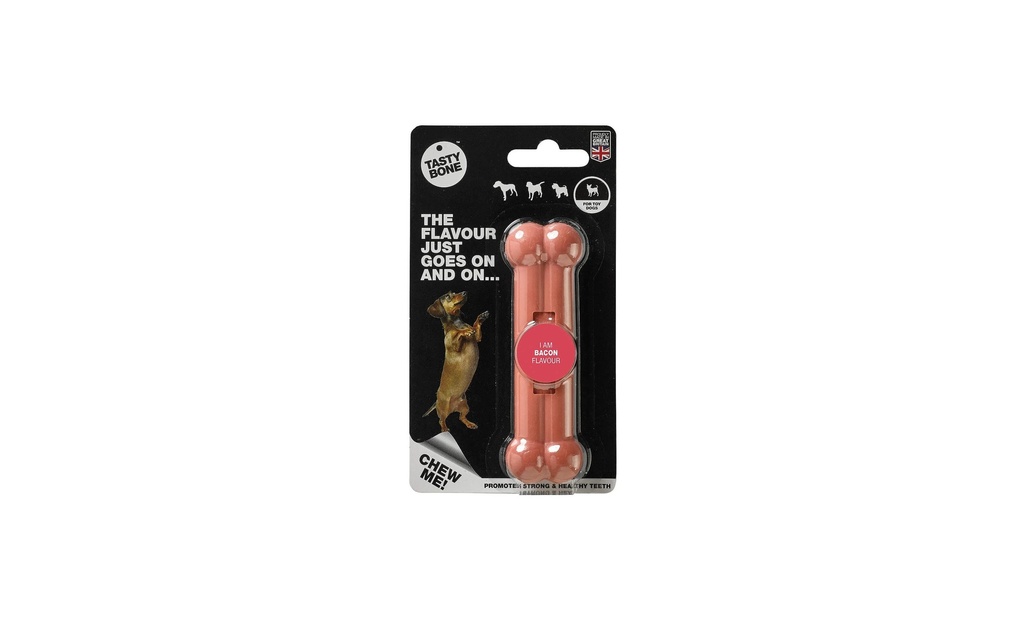 Tasty Bone Jouets en forme d'os au goût de bacon, Puppy