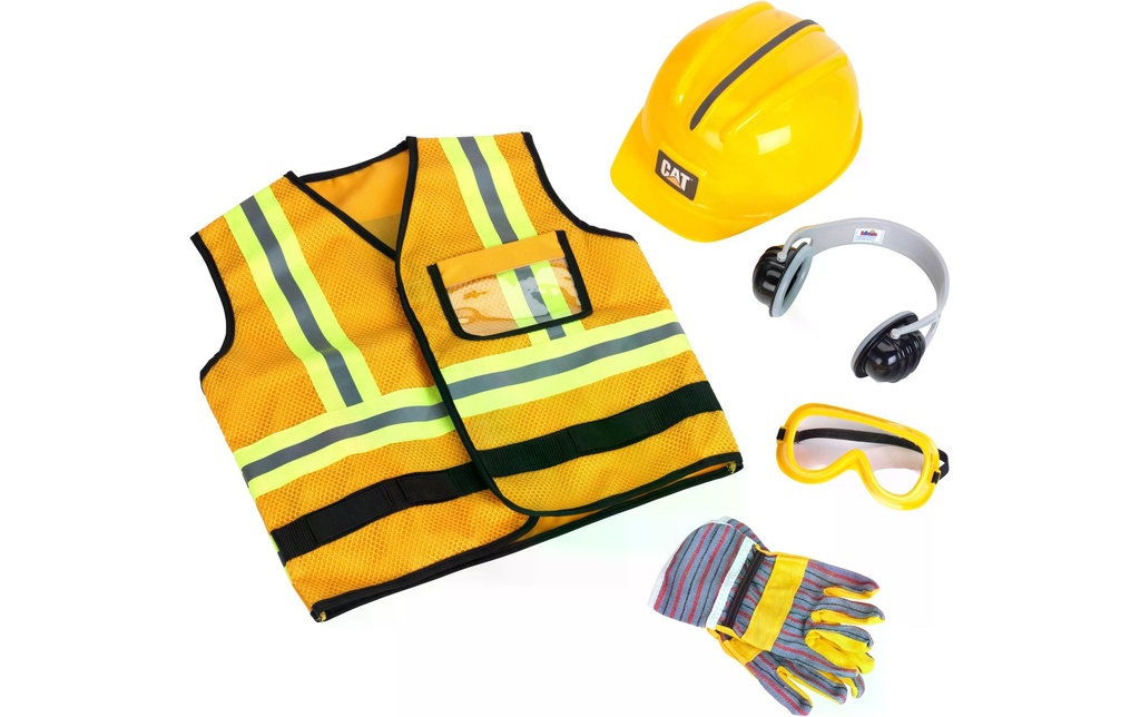 Klein-Toys Circulation routière Cat Gilet de chantier avec accessoires