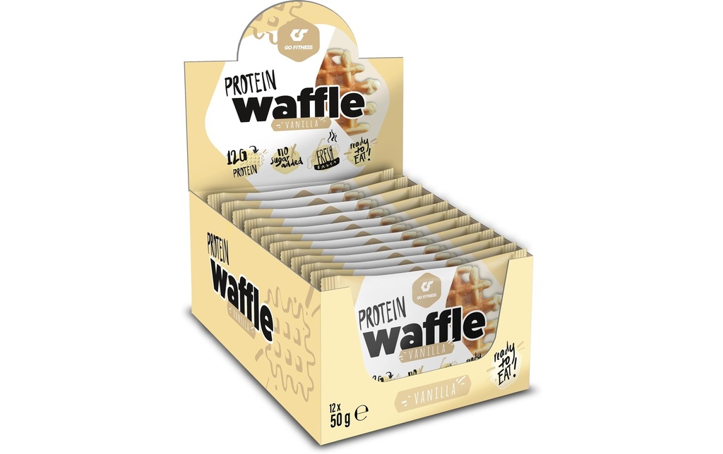 Go Fitness Nutrition Protein Waffle Box 12 x 50 g, Vanille