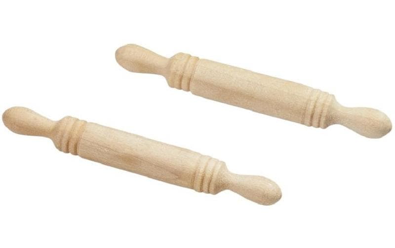 HobbyFun Mini ustensiles Rouleau à pâtisserie Nature