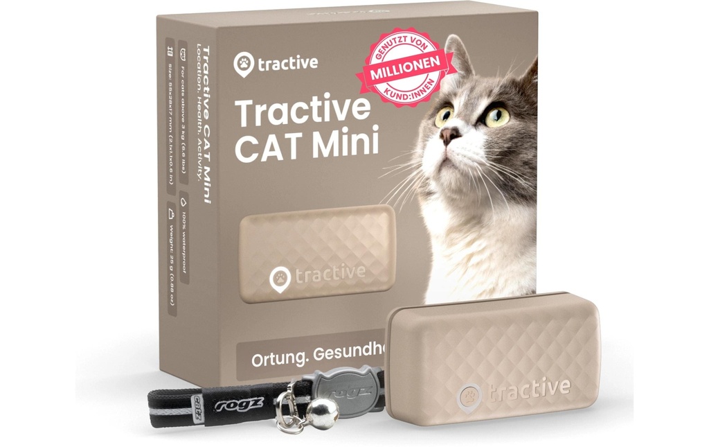 tractive Traqueur GPS CAT Mini LTE, Marron